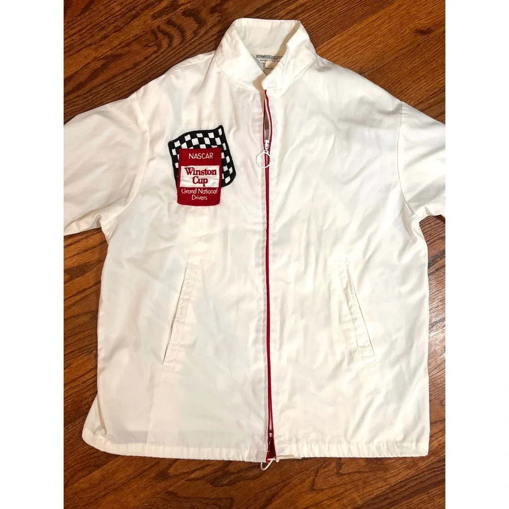 Vintage NASCAR Winston Cup Grand National Drivers Racing‎ Jacket White RMD Mens